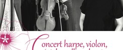 Concert harpe, violon, violoncelle et chanteuse